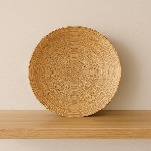 IKEA 700.591.34 Natural Bamboo Decorative Bowl 8” Made in Vietnam - Picture 4 of 4